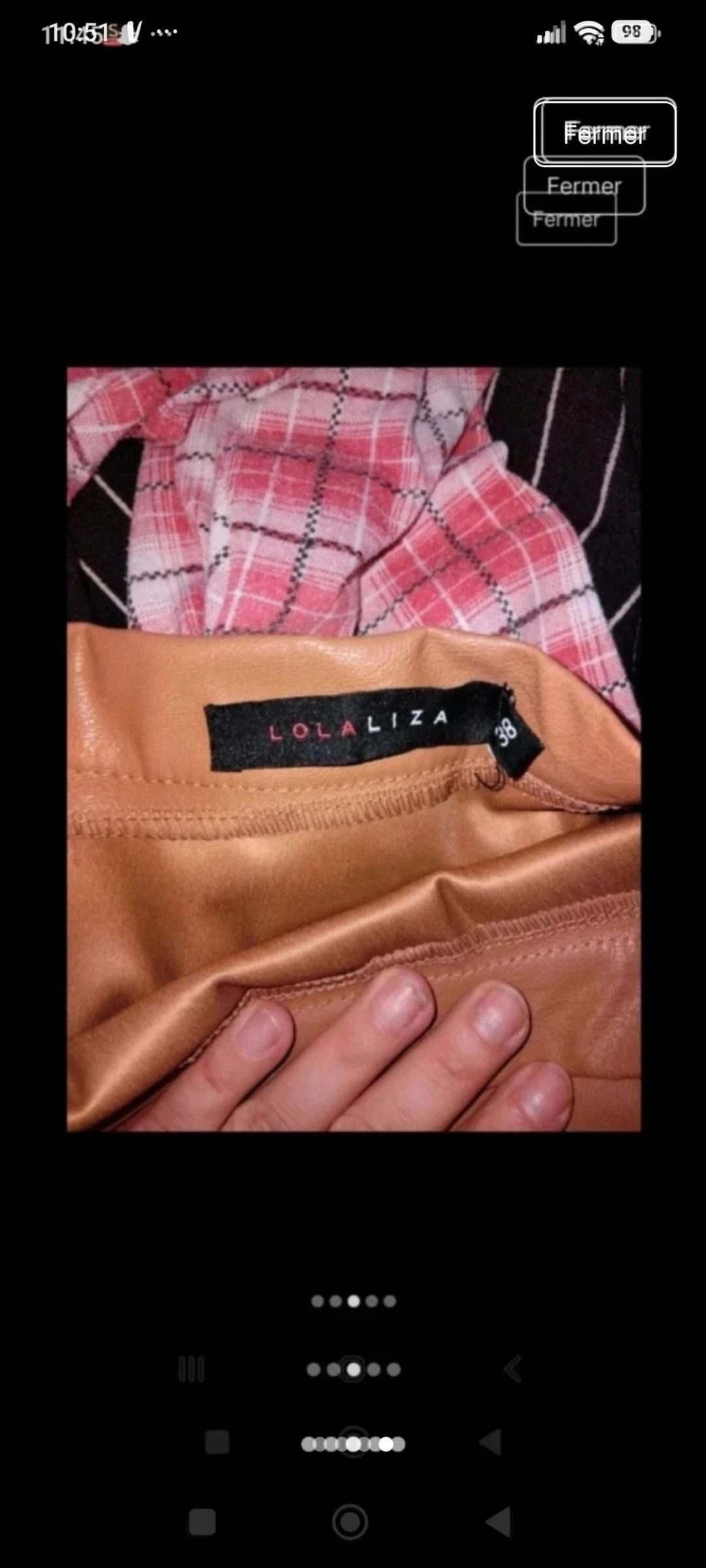 Jupe simili cuir  – photo 2